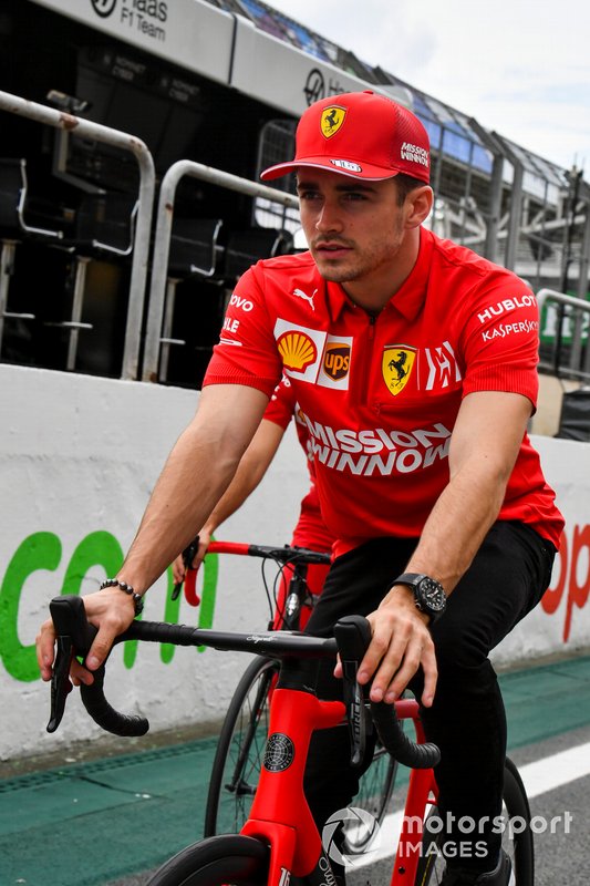 Charles Leclerc, Ferrari on a bike