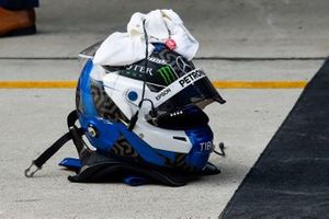 The helmet of Valtteri Bottas, Mercedes AMG F1, 2nd position, in Parc Ferme