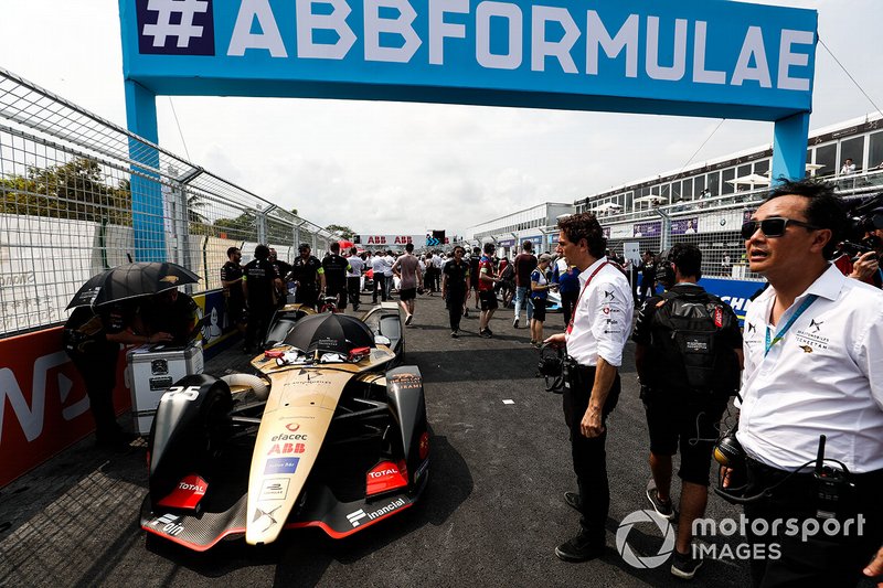 Jean-Eric Vergne, DS TECHEETAH, DS E-Tense FE19, in griglia di partenza