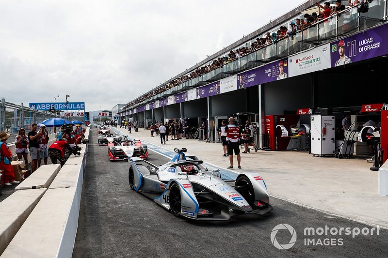 Edoardo Mortara, Venturi Formula E, Venturi VFE05, lascia i box dopo la bandiera rossa