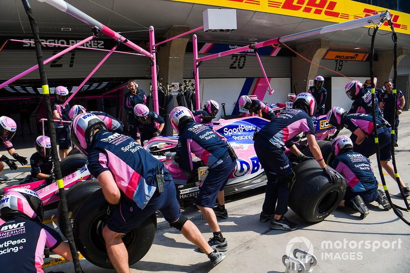 Racing Point Pit stop practice