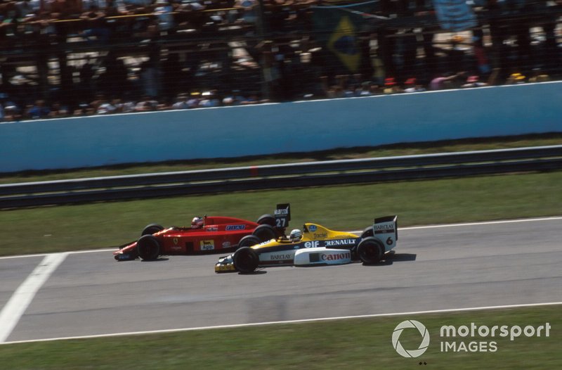 Riccardo Patrese, Williams FW12C, Nigel Mansell, Ferrari 640