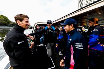 Romain Grosjean, Haas F1 Team, George Russell, Williams en Sergio Perez, Racing Point