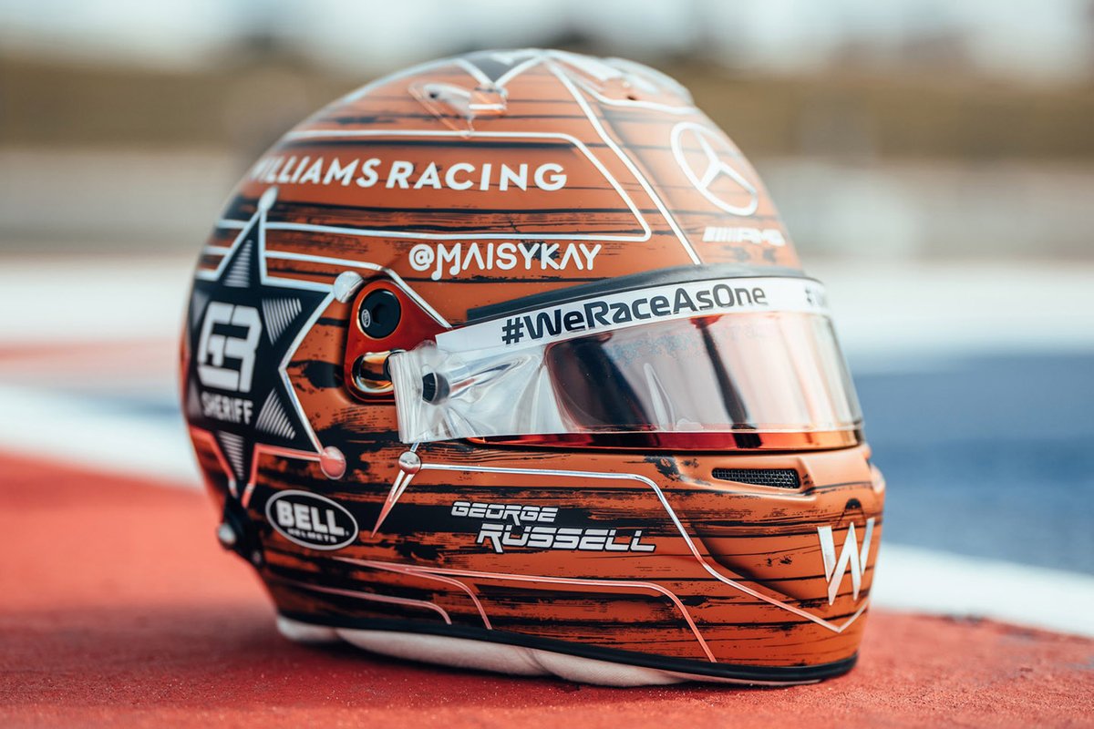 Casque de George Russell, Williams