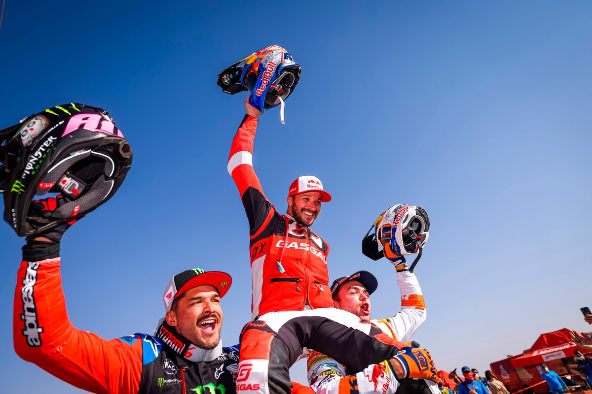 #3 Gasgas Factory Racing: Sam Sunderland, #7 Monster Energy Honda Team 2022: Pablo Quintanilla, #52 Red Bull KTM Factory Racing: Matthias Walkner