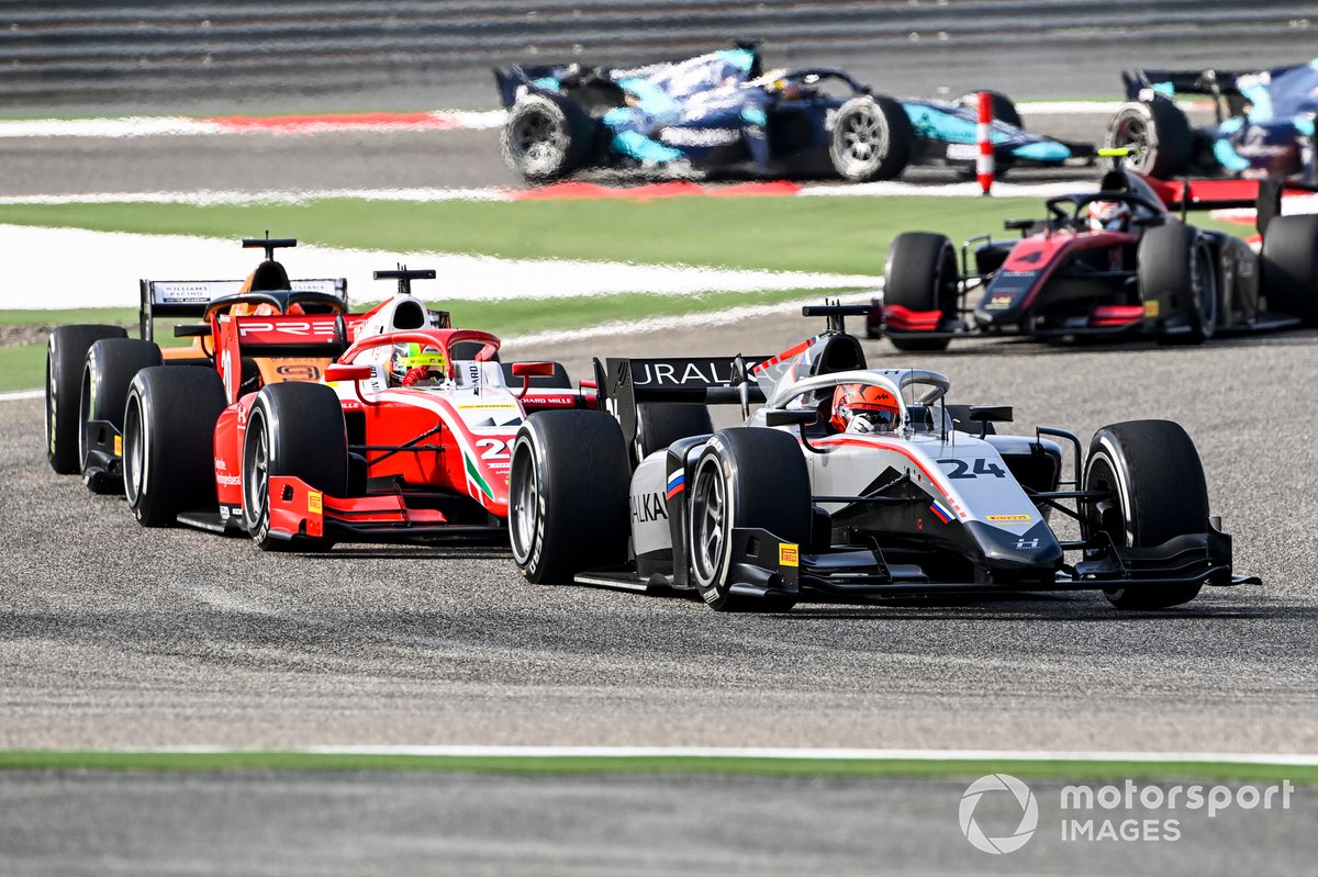 Nikita Mazepin, Hitech Grand Prix y Mick Schumacher, Prema Racing