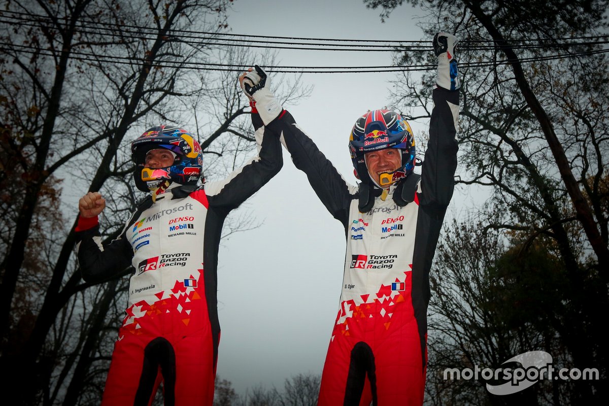 Les vainqueurs Sébastien Ogier, Julien Ingrassia, Toyota Gazoo Racing WRT Toyota Yaris WRC