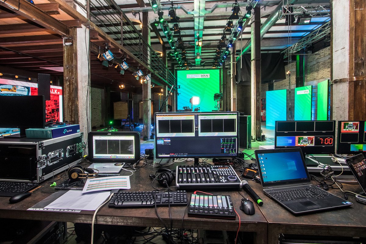 Backstage of the first Electric Days Digital event in the United States.