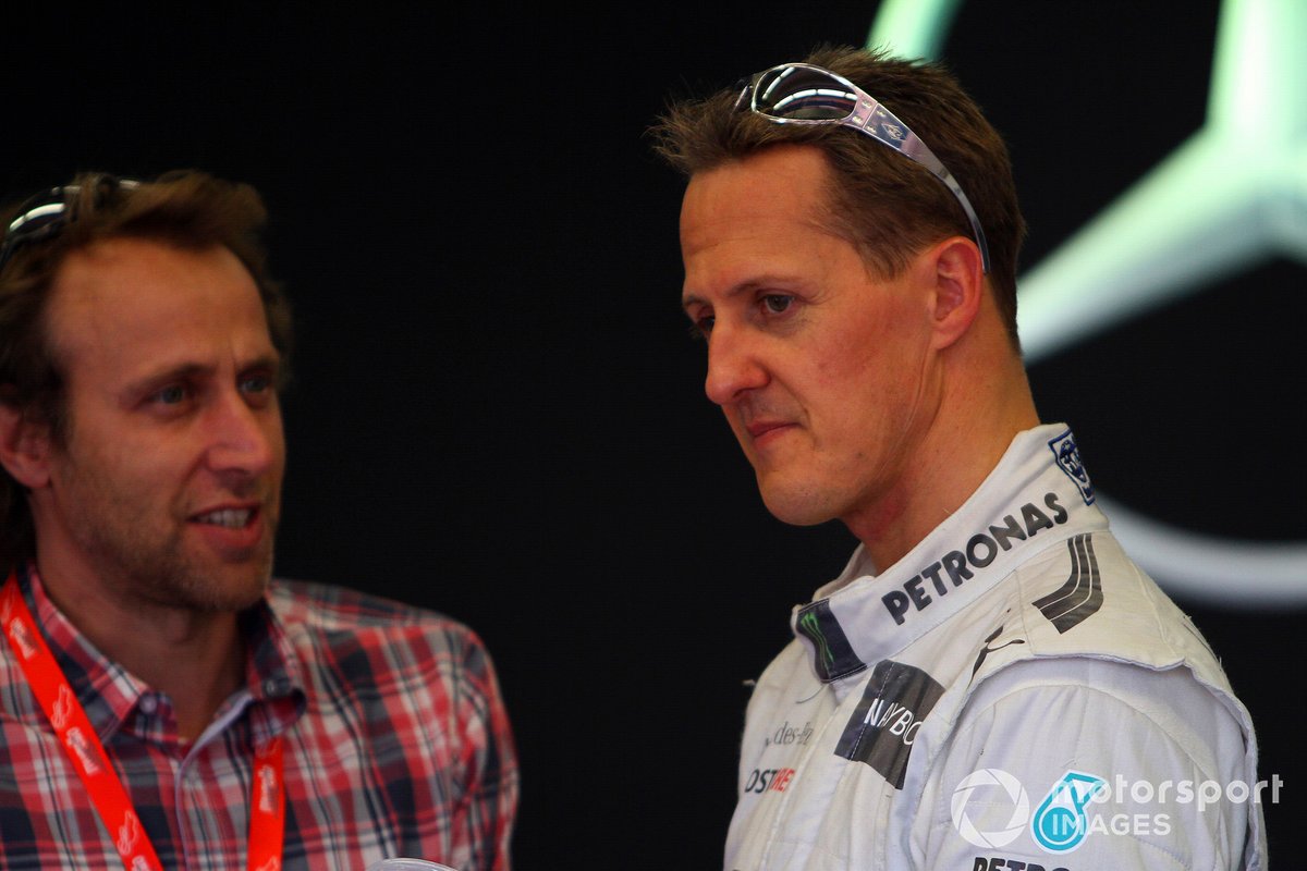 Luca Badoer and Michael Schumacher, Mercedes AMG F1