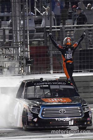 Race winner Christopher Bell, Kyle Busch Motorsports Toyota celebrate