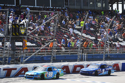 Aric Almirola, Biagi-DenBeste Racing Ford takes the win ahead of Elliott Sadler, JR Motorsports Chevrolet