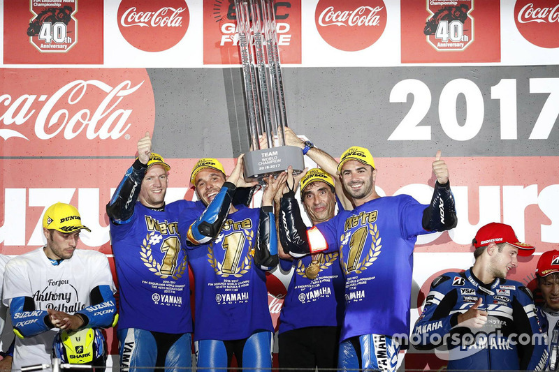 Podium: David Checa, Niccolo Canepa, Mike Di Meglio, GMT 94 Yamaha