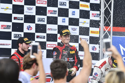 Podium: race winner Patrick Long, Wright Motorsports, second place Alex Riberas, R.Ferri Motorsport, third place Johnny O'Connell, Cadillac Racing
