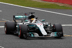 Lewis Hamilton, Mercedes-Benz F1 W08 celebrates in parc ferme