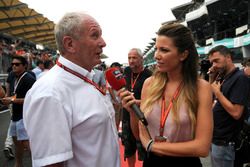 Dr Helmut Marko, Red Bull Motorsport habla con Federica Masolin, Sky Italia