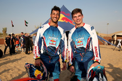 Max Verstappen, Red Bull Racing and Daniel Ricciardo, Red Bull Racing pose for a photograph