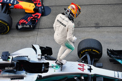 Lewis Hamilton, Mercedes-Benz F1 W08 celebrates in parc ferme
