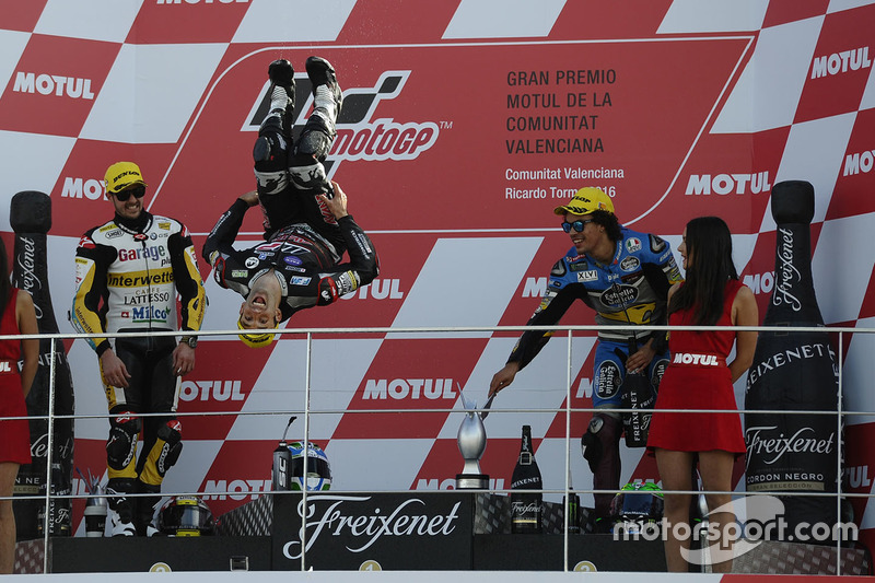 Podium: race winner Johann Zarco, Ajo Motorsport