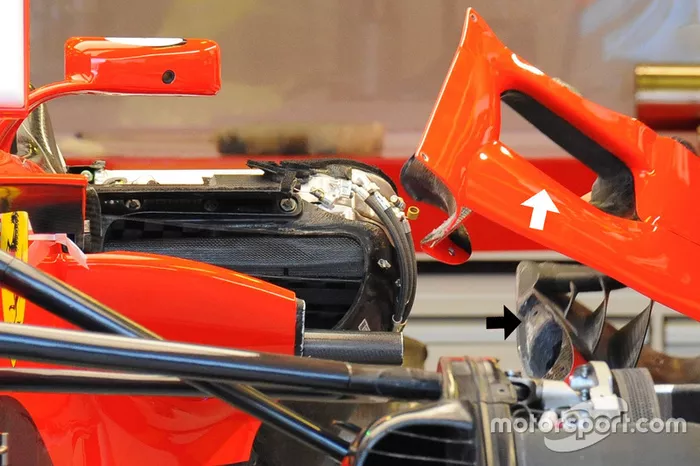 Entrada de ar no sidepod da Ferrari SF70H