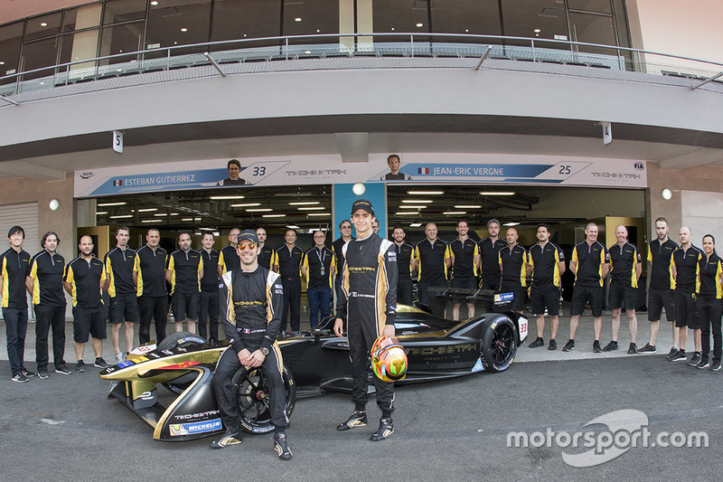 Foto de grupo Techeetah team, Jean-Eric Vergne y Esteban Gutiérrez