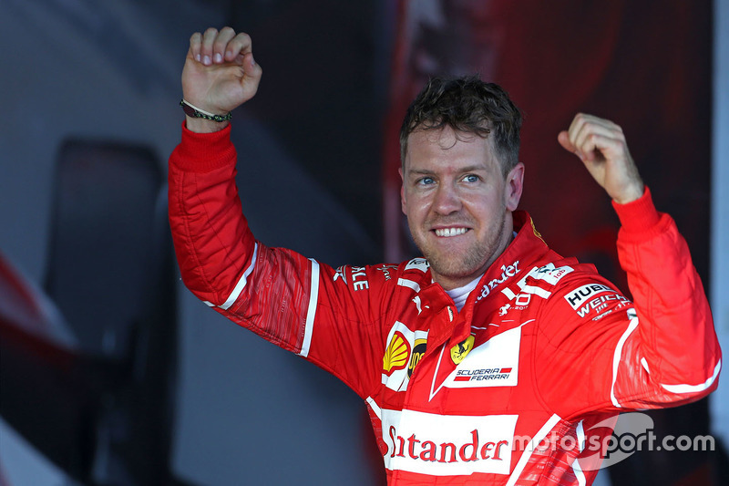 Race winner Sebastian Vettel, Ferrari