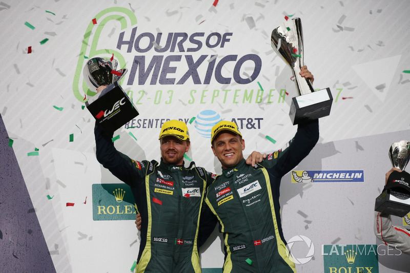 Podium GTE Pro: #95 Aston Martin Racing Aston Martin Vantage: Nicki Thiim, Marco Sorensen