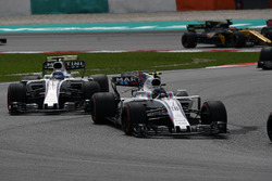 Lance Stroll, Williams FW40 and Felipe Massa, Williams FW40