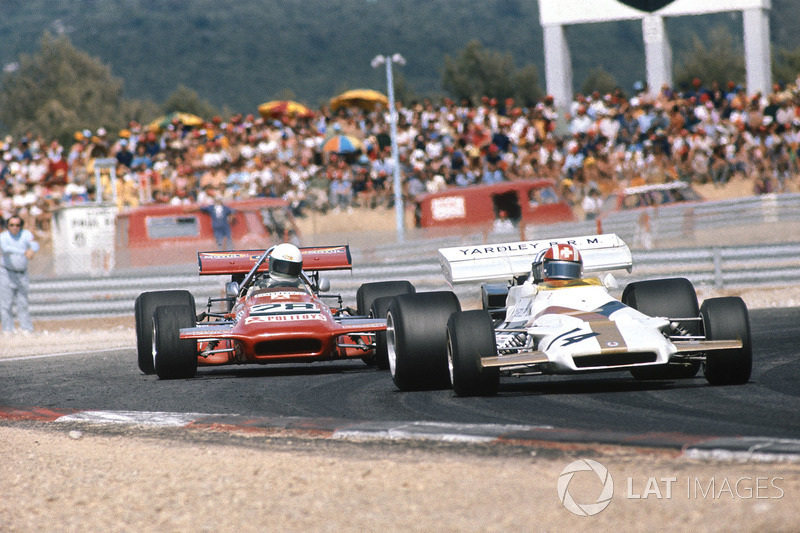 Jo Siffert, BRM P160, leads Max Jean, March 701 Ford