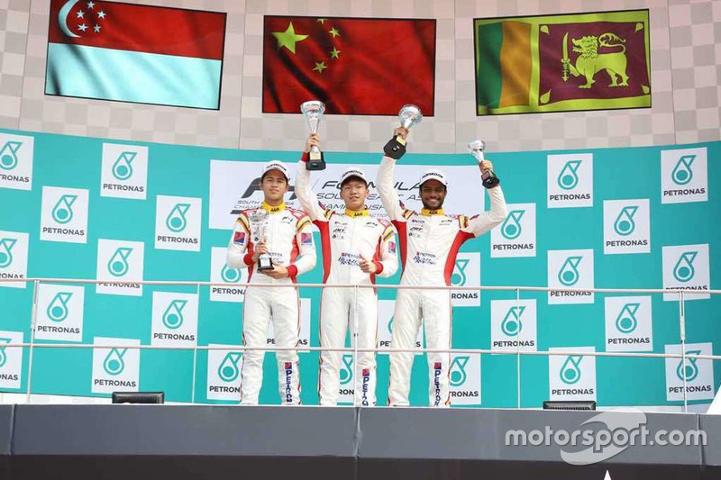 Podium Race 1: Danial Frost, Daniel Cao, Eshan Pieris