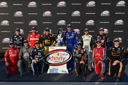 Daniel Hemric, Richard Childress Racing Chevrolet, Michael Annett, JR Motorsports Chevrolet, Brendan Gaughan, Richard Childress Racing Chevrolet, Elliott Sadler, JR Motorsports Chevrolet, Blake Koch, Kaulig Racing Chevrolet, Cole Custer, Stewart-Haas Racing Ford, William Byron, JR Motorsports Chevrolet, Brennan Poole, Chip Ganassi Racing Chevrolet, Jeremy Clements, Jeremy Clements Racing Chevrolet, Ryan Reed, Roush Fenway Racing Ford, Matt Tifft, Joe Gibbs Racing Toyota