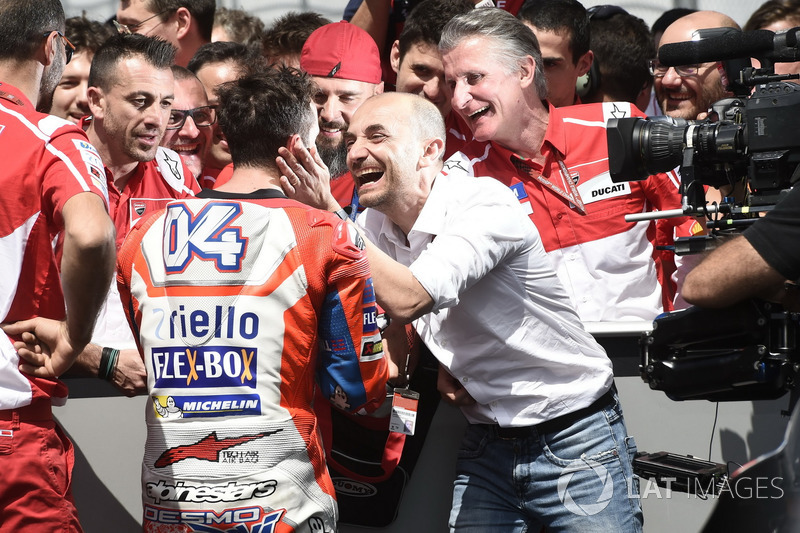 Andrea Dovizioso, Ducati Team dan Claudio Domenicali, CEO Ducati