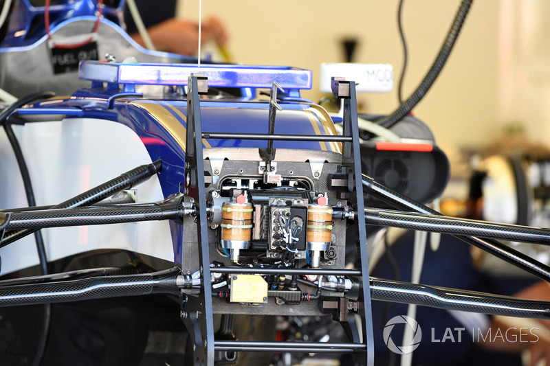 Detalles de la suspensión y chasis del Sauber C36