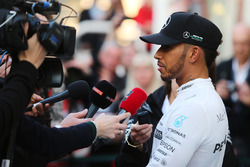 Lewis Hamilton, Mercedes AMG F1 W08 walks the circuit with the media