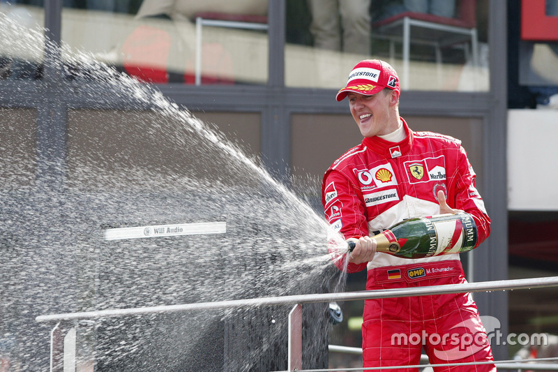 Podium: Michael Schumacher, Ferrari