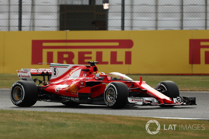 Sebastian Vettel, Ferrari SF70-H with cockpit shield