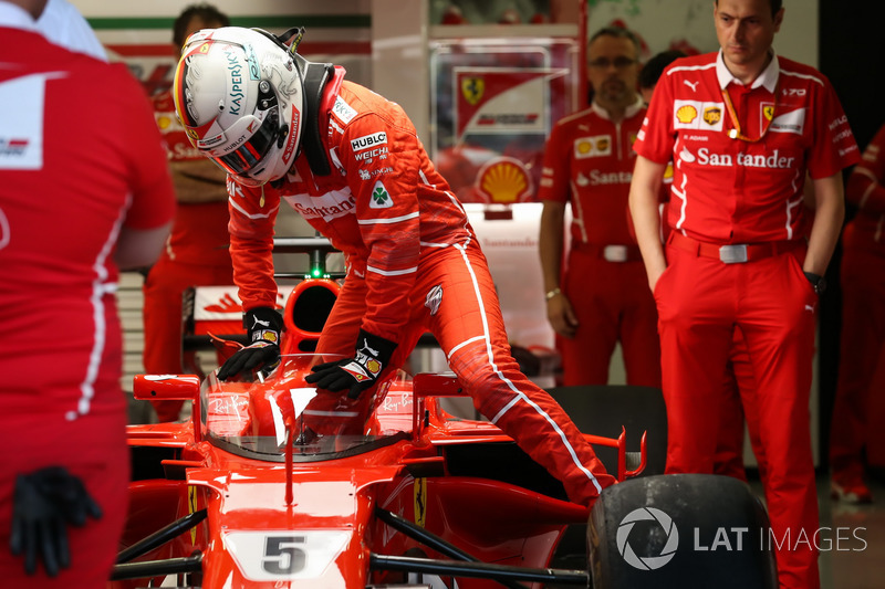 Sebastian Vettel, Ferrari SF70H, cockpit shield