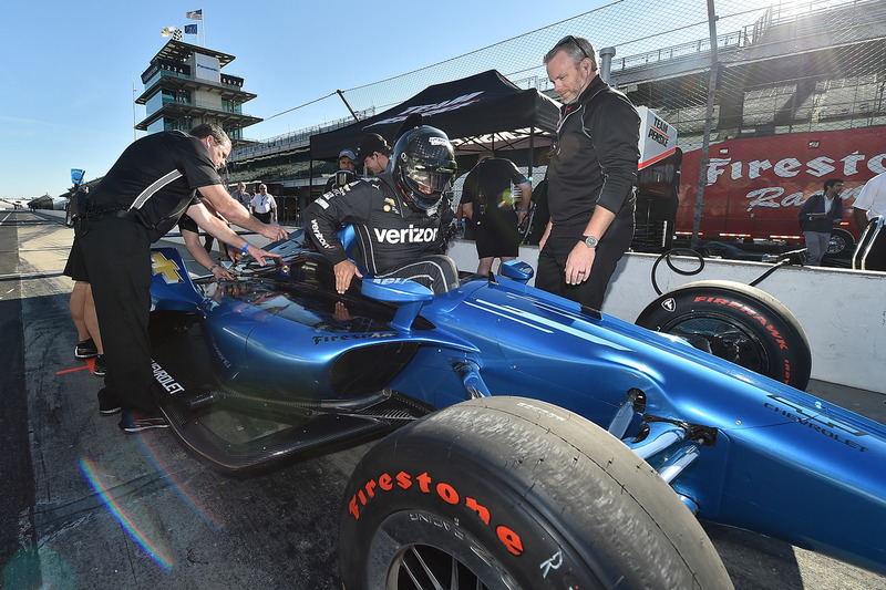 Juan Pablo Montoya testing the 2018 Chevrolet IndyCar