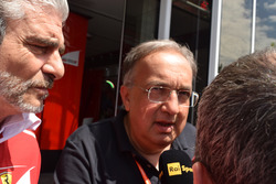 Maurizio Arrivabene, Team Principal Scuderia Ferrari, Sergio Marchionne, Presidente Ferrari e CEO di Fiat Chrysler Automobiles