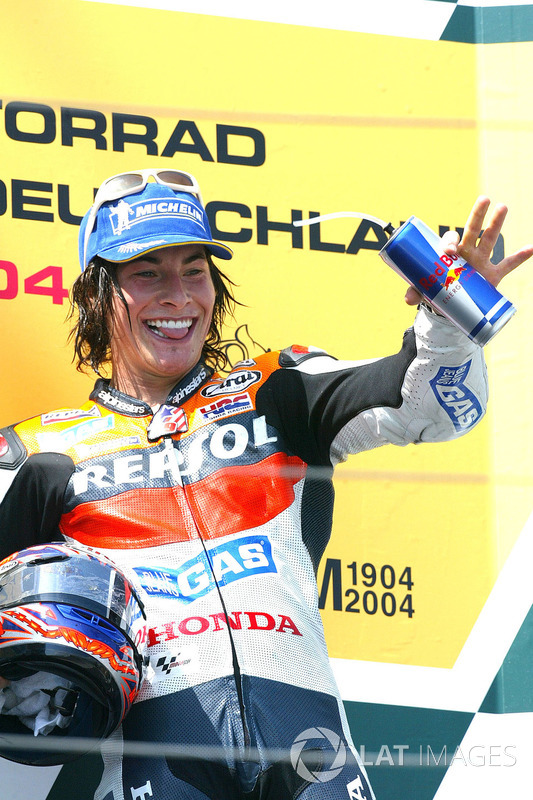 Podio tercera posición, Nicky Hayden, Repsol Honda Team