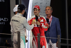 Nico Rosberg, Mercedes AMG F1 celebrates his World Championship on the podium with Sebastian Vettel,
