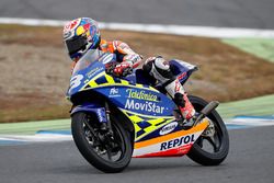 Dani Pedrosa sur la RS125R avec laquelle il a remporté le titre de Champion du monde 125cc en 2003