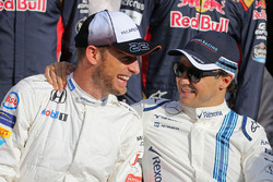 Jenson Button, McLaren F1 and Felipe Massa, Williams F1 Team