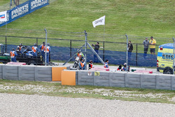 Alex Rins, Team Suzuki MotoGP, with medical staff after his crash