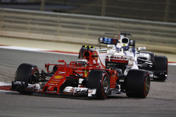 Kimi Raikkonen, Ferrari SF70H, leads Felipe Massa, Williams FW40
