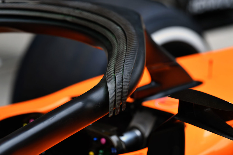 Detalle del Halo del McLaren MCL33