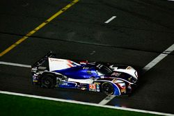 #23 United Autosports Ligier LMP2, P: Phil Hanson, Lando Norris, Fernando Alonso pit stop damage tir