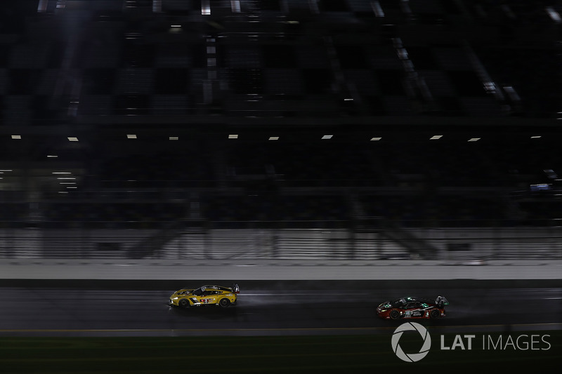 #3 Corvette Racing Chevrolet Corvette C7.R, GTLM: Antonio Garcia, Jan Magnussen, Mike Rockenfeller, #48 Paul Miller Racing Lamborghini Huracan GT3, GTD: Madison Snow, Bryan Sellers, Andrea Caldarelli, Bryce Miller