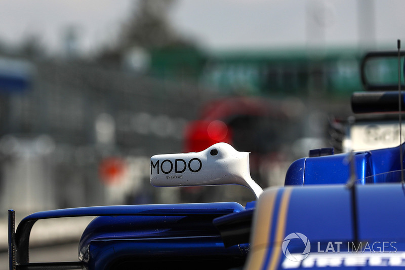 Sauber C36 wing mirror detail