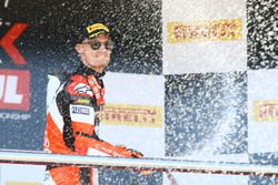 Podium: Chaz Davies, Ducati Team, Jonathan Rea, Kawasaki Racing, Tom Sykes, Kawasaki Racing