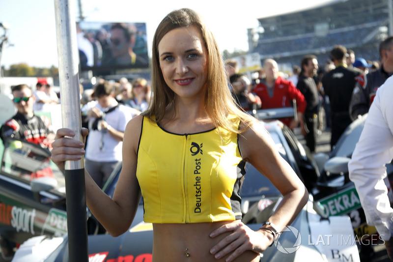 Grid girl of René Rast, Audi Sport Team Rosberg, Audi RS 5 DTM